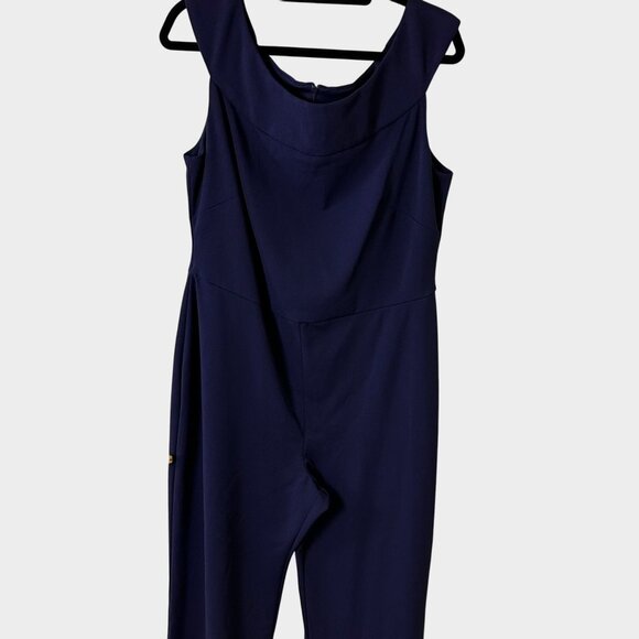 Connected Apparel Size 16 Scoop Neckline  Professional Jumpsuit Zipper Closure - Picture 6 of 16